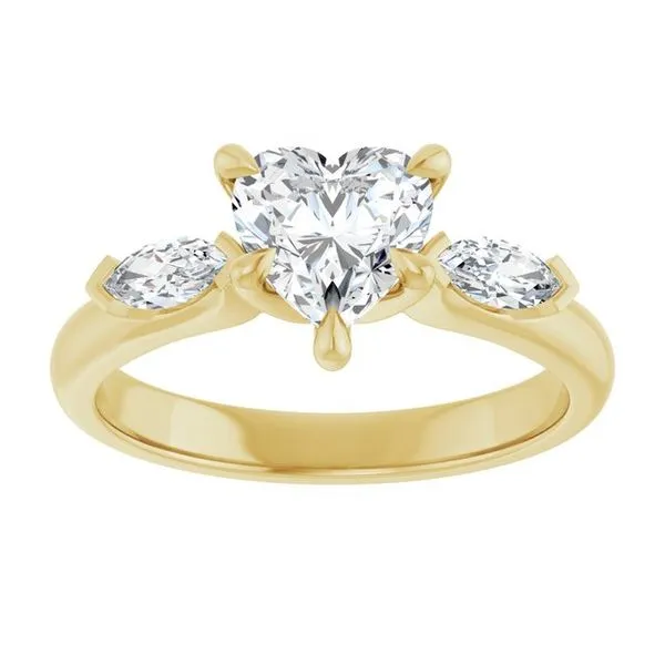 Claw-Prong Three-Stone Engagement Ring Image 3 JF Jones Jewelers Rochester, NY