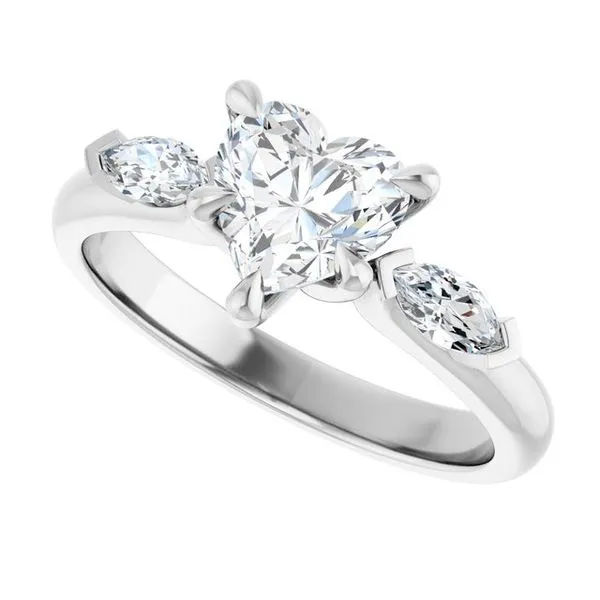 Claw-Prong Three-Stone Engagement Ring Image 5 Northwood Jewelers Northwood, OH