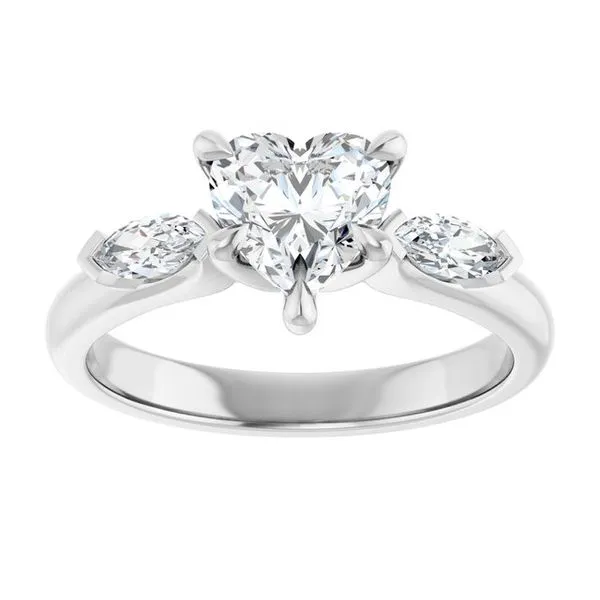 Claw-Prong Three-Stone Engagement Ring Image 3 Paul James Jewelers Angels Camp, CA