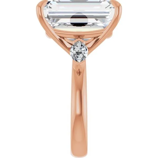 Claw-Prong Three-Stone Engagement Ring Image 4 Clater Jewelers Louisville, KY