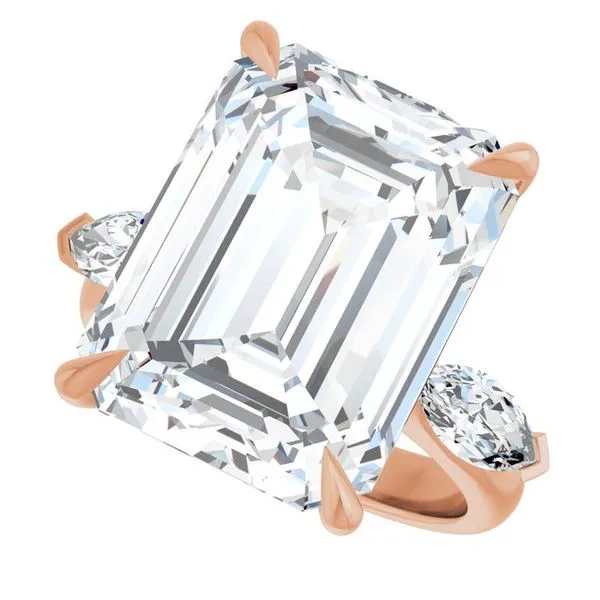 Claw-Prong Three-Stone Engagement Ring Image 5 Vulcan's Forge LLC KANSAS CITY, MO