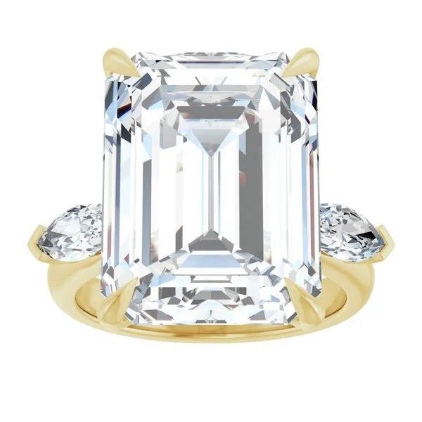 Claw-Prong Three-Stone Engagement Ring Image 3 Futer Bros Jewelers York, PA