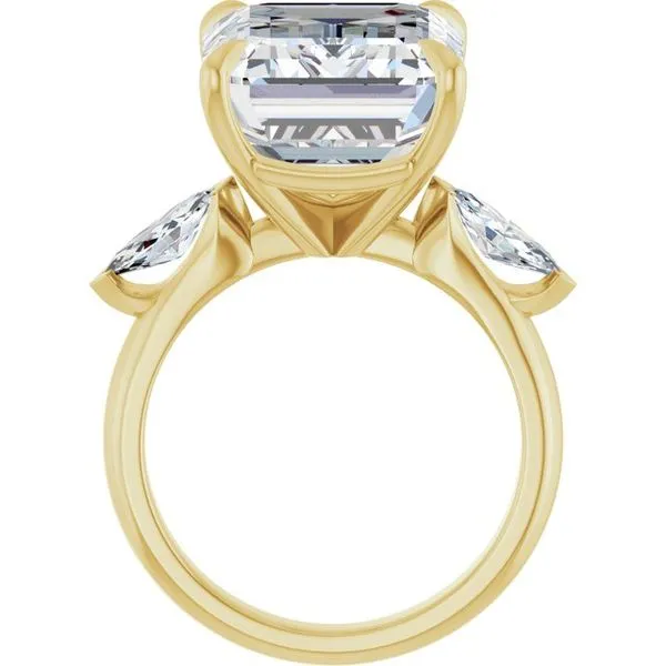 Claw-Prong Three-Stone Engagement Ring Image 2 The Jewelry Source El Segundo, CA