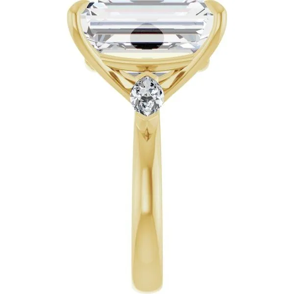 Claw-Prong Three-Stone Engagement Ring Image 4 Don's Jewelry & Design Washington, IA