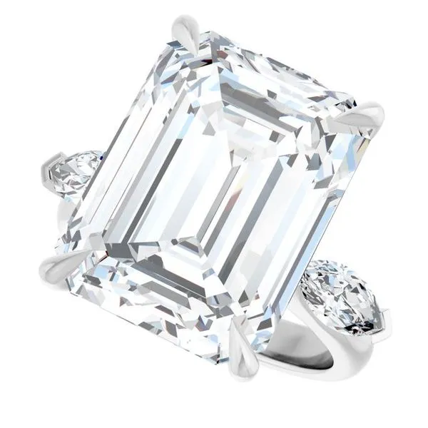Claw-Prong Three-Stone Engagement Ring Image 5 Northwood Jewelers Northwood, OH