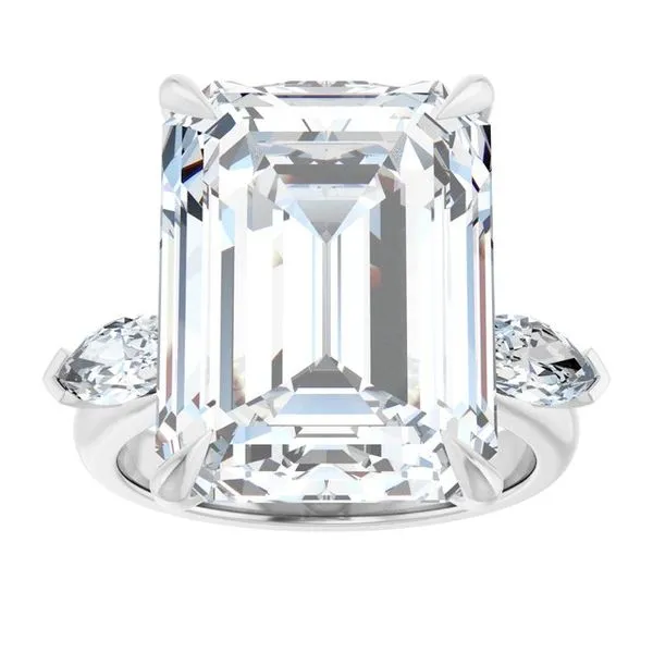 Claw-Prong Three-Stone Engagement Ring Image 3 Morin Jewelers Southbridge, MA