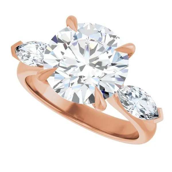 Claw-Prong Three-Stone Engagement Ring Image 5 Don's Jewelry & Design Washington, IA