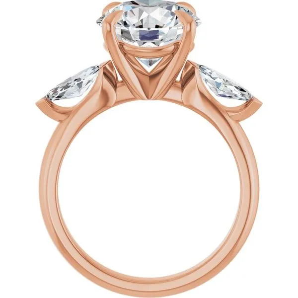 Claw-Prong Three-Stone Engagement Ring Image 2 Northwood Jewelers Northwood, OH