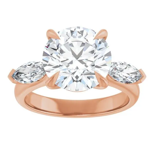 Claw-Prong Three-Stone Engagement Ring Image 3 Raleigh Diamond Fine Jewelry Raleigh, NC