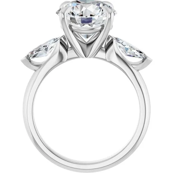 Claw-Prong Three-Stone Engagement Ring Image 2 Clater Jewelers Louisville, KY