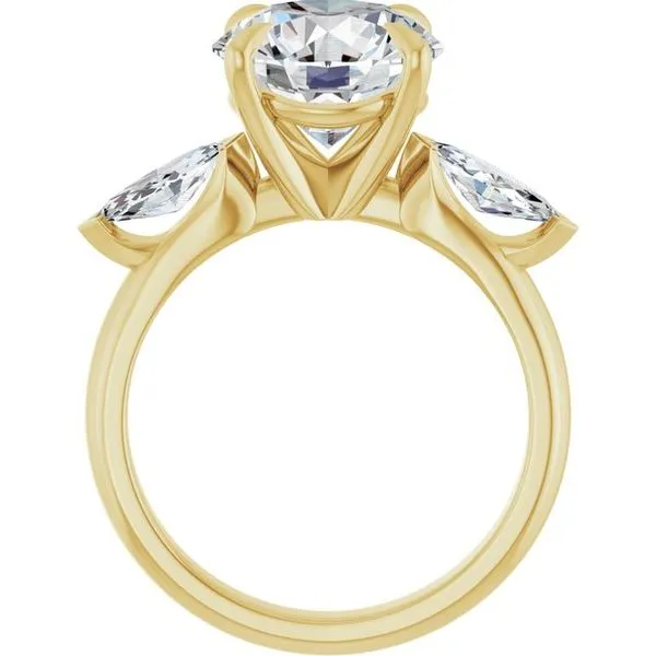 Claw-Prong Three-Stone Engagement Ring Image 2 Don's Jewelry & Design Washington, IA