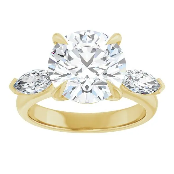 Claw-Prong Three-Stone Engagement Ring Image 3 JF Jones Jewelers Rochester, NY