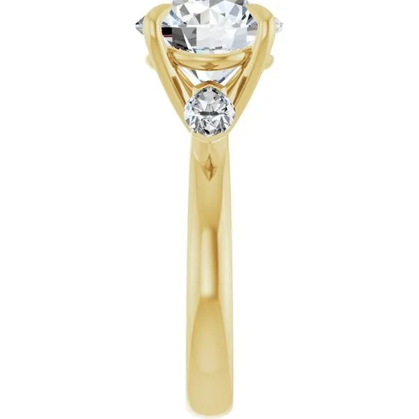 Claw-Prong Three-Stone Engagement Ring Image 4 House of Silva Wooster, OH