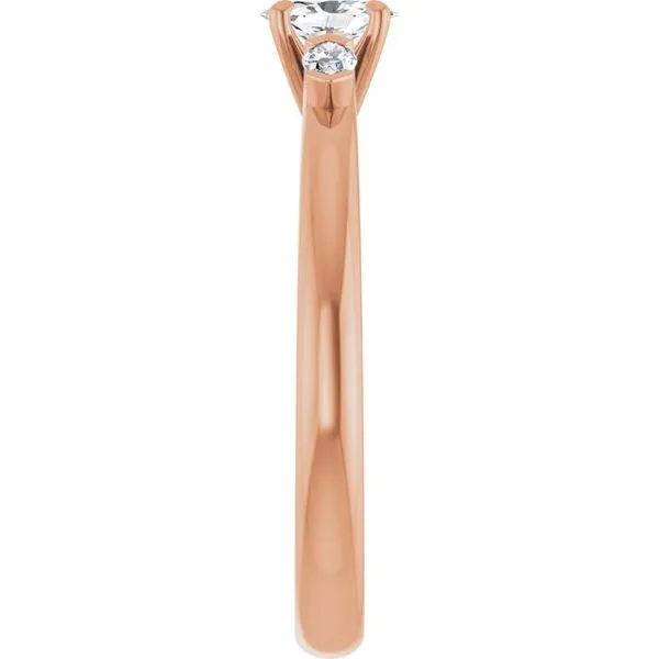 Claw-Prong Three-Stone Engagement Ring Image 4 J. Thomas Jewelers Rochester Hills, MI