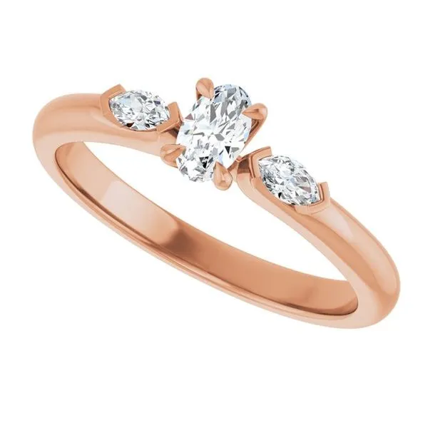 Claw-Prong Three-Stone Engagement Ring Image 5 Paul James Jewelers Angels Camp, CA