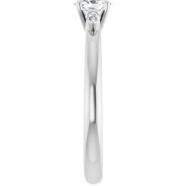 Claw-Prong Three-Stone Engagement Ring Image 4 Arezzo Jewelers Elmwood Park, IL