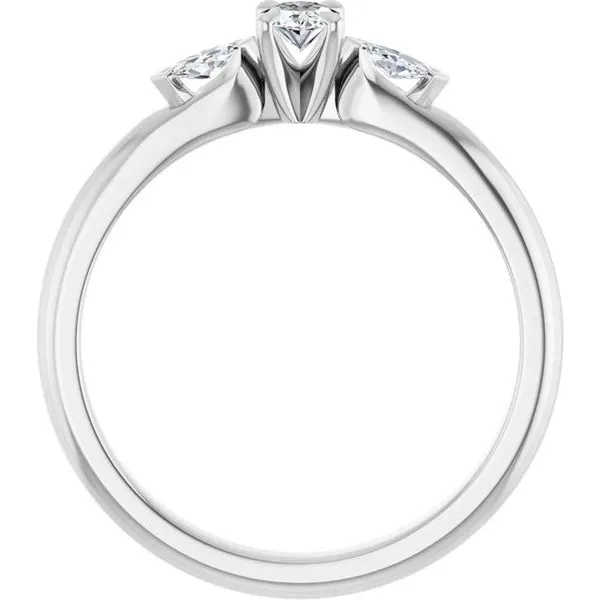 Claw-Prong Three-Stone Engagement Ring Image 2 Futer Bros Jewelers York, PA