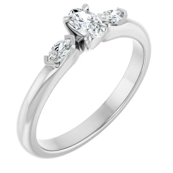 Claw-Prong Three-Stone Engagement Ring J. Thomas Jewelers Rochester Hills, MI