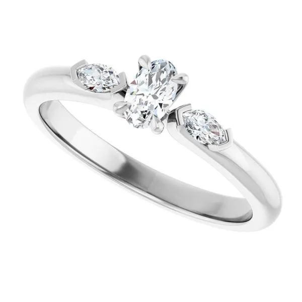 Claw-Prong Three-Stone Engagement Ring Image 5 Clater Jewelers Louisville, KY