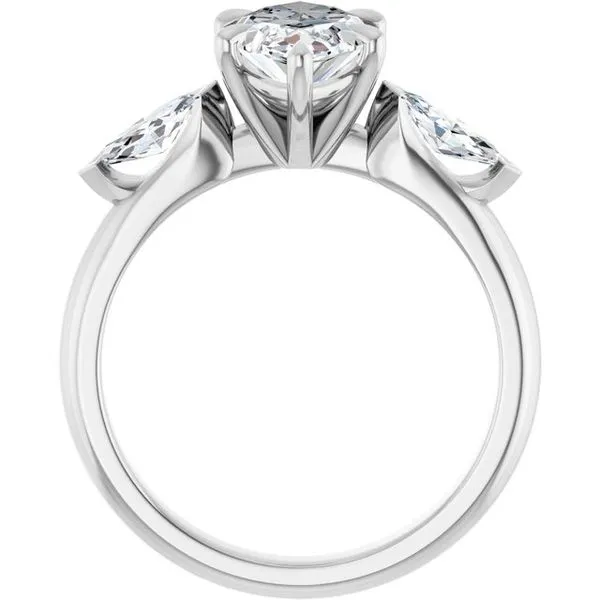 Claw-Prong Three-Stone Engagement Ring Image 2 The Jewelry Source El Segundo, CA