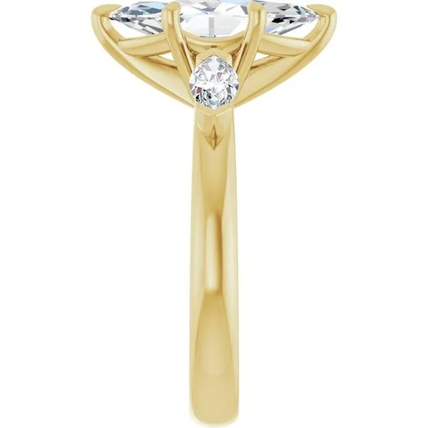 Claw-Prong Three-Stone Engagement Ring Image 4 Arezzo Jewelers Elmwood Park, IL