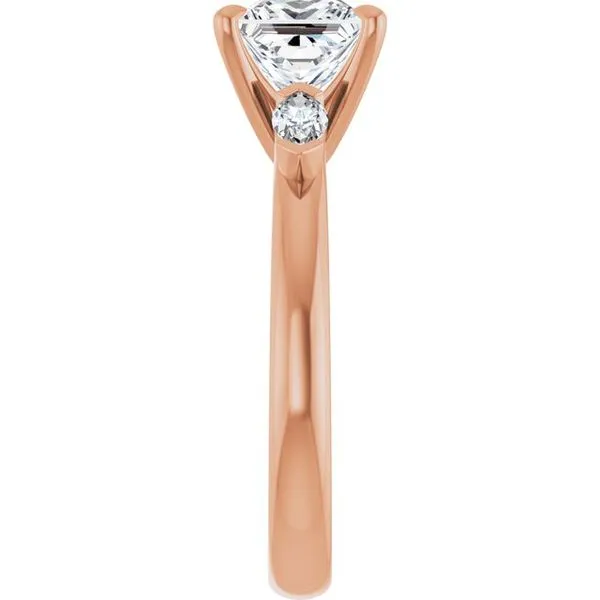 Claw-Prong Three-Stone Engagement Ring Image 4 Vulcan's Forge LLC KANSAS CITY, MO