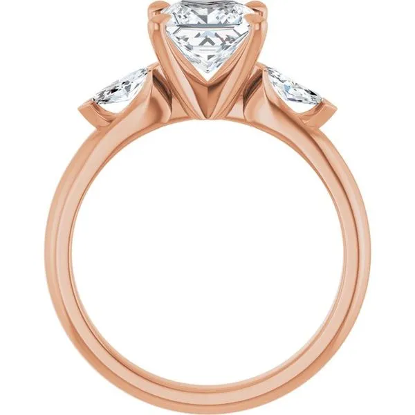 Claw-Prong Three-Stone Engagement Ring Image 2 Northwood Jewelers Northwood, OH