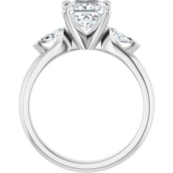 Claw-Prong Three-Stone Engagement Ring Image 2 Austin's Fine Diamonds & Jewelry Lyndhurst, NJ