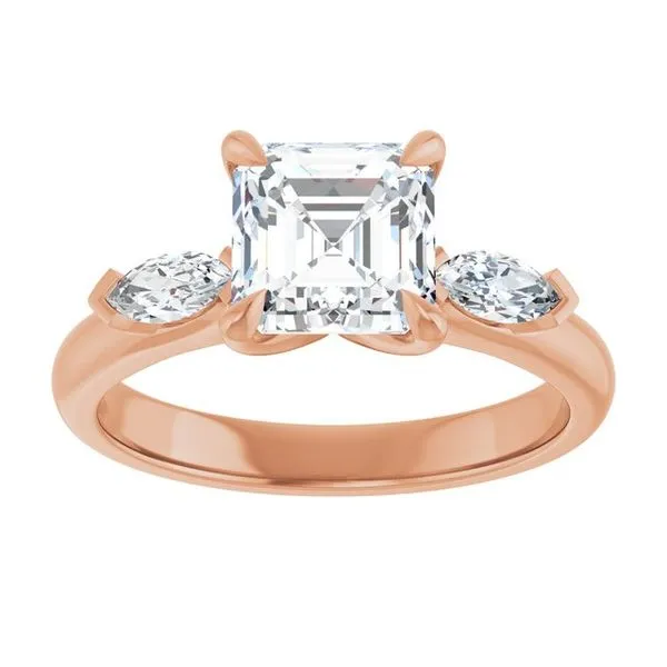 Claw-Prong Three-Stone Engagement Ring Image 3 Don's Jewelry & Design Washington, IA