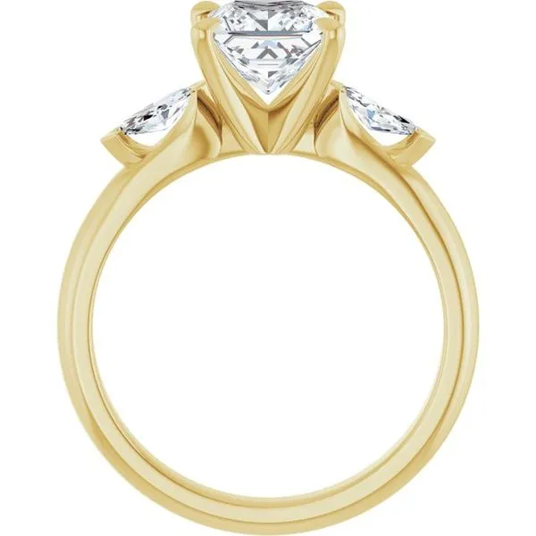 Claw-Prong Three-Stone Engagement Ring Image 2 Shipley's Fine Jewelry Hampstead, MD
