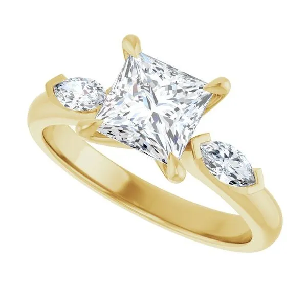 Claw-Prong Three-Stone Engagement Ring Image 5 Mark Jewellers La Crosse, WI