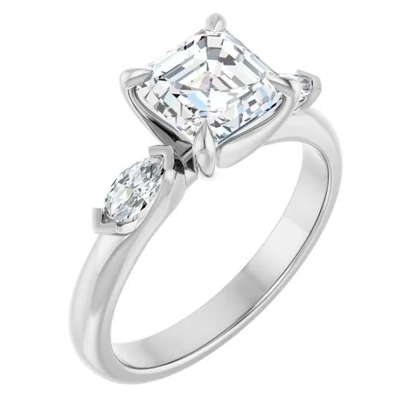 Claw-Prong Three-Stone Engagement Ring Futer Bros Jewelers York, PA