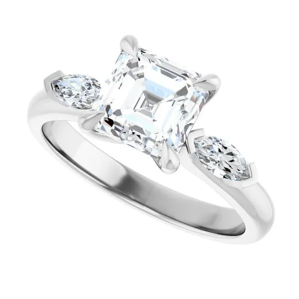 Claw-Prong Three-Stone Engagement Ring Image 5 Clater Jewelers Louisville, KY