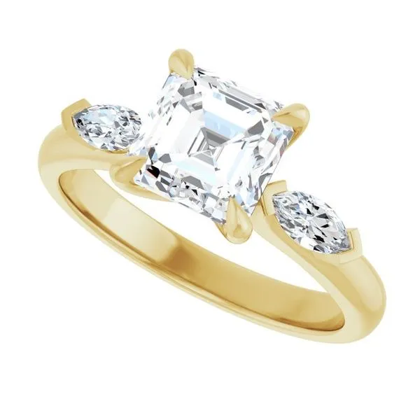 Claw-Prong Three-Stone Engagement Ring Image 5 Shipley's Fine Jewelry Hampstead, MD