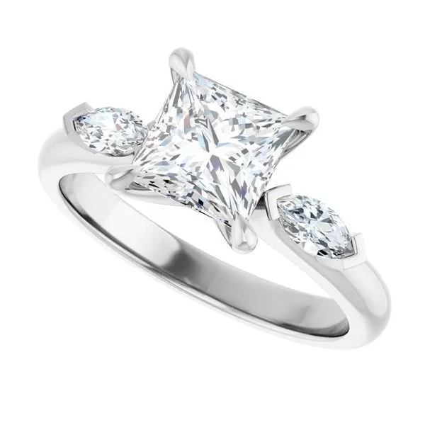 Claw-Prong Three-Stone Engagement Ring Image 5 Don's Jewelry & Design Washington, IA