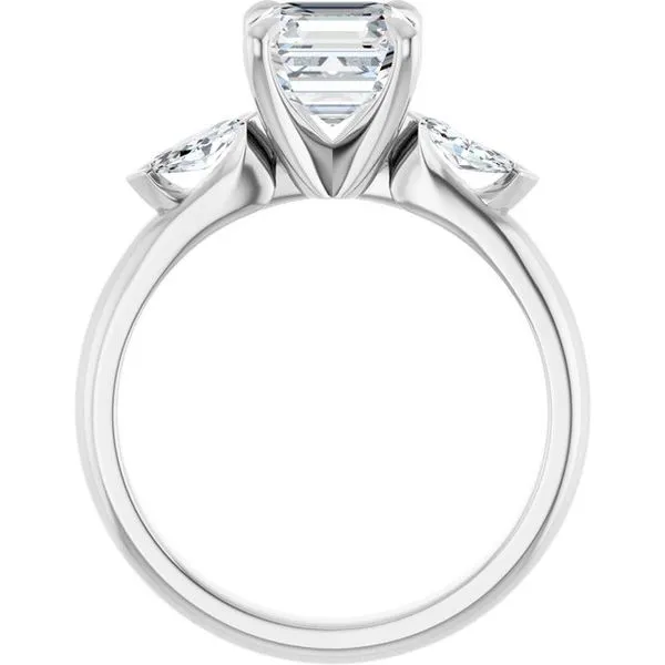 Claw-Prong Three-Stone Engagement Ring Image 2 Paul James Jewelers Angels Camp, CA