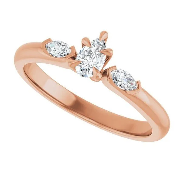 Claw-Prong Three-Stone Engagement Ring Image 5 Don's Jewelry & Design Washington, IA