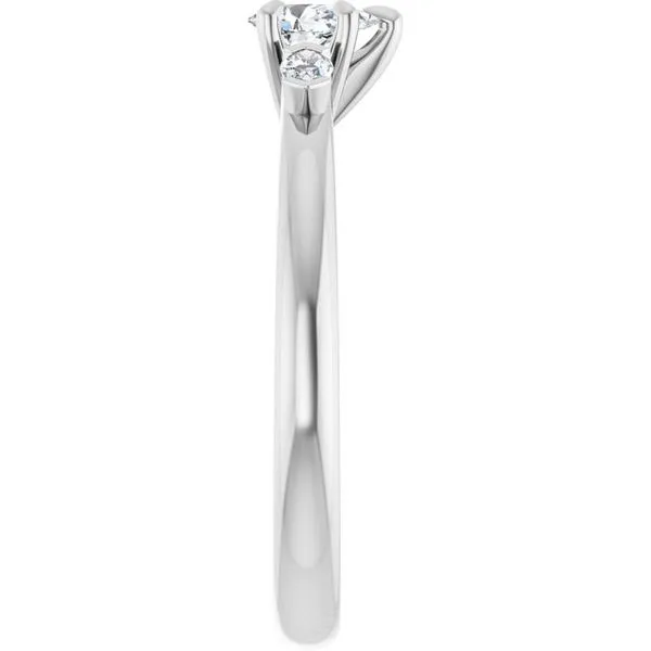 Claw-Prong Three-Stone Engagement Ring Image 4 Northwood Jewelers Northwood, OH
