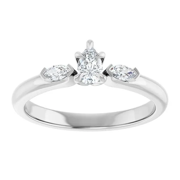 Claw-Prong Three-Stone Engagement Ring Image 3 Raleigh Diamond Fine Jewelry Raleigh, NC