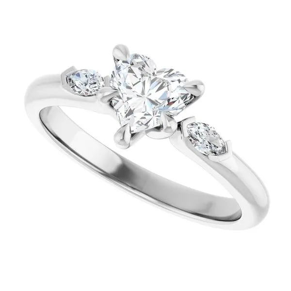 Claw-Prong Three-Stone Engagement Ring Image 5 Michael Szwed Jewelers Longmeadow, MA