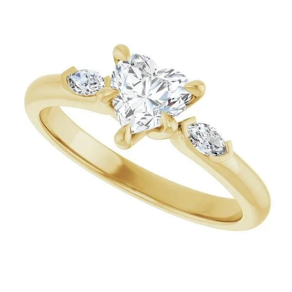 Claw-Prong Three-Stone Engagement Ring Image 5 Hudson Valley Goldsmith New Paltz, NY
