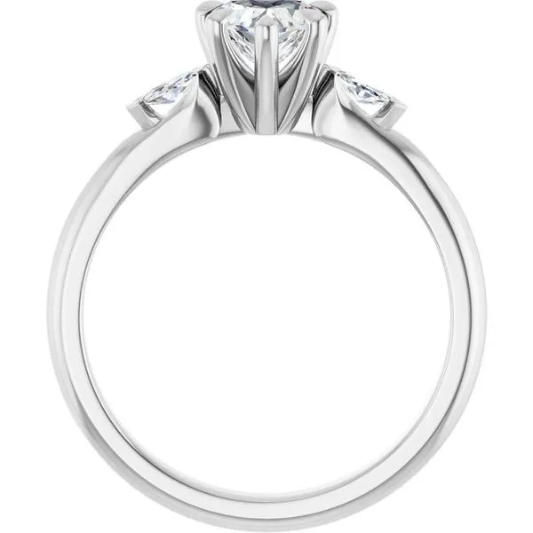 Claw-Prong Three-Stone Engagement Ring Image 2 Arezzo Jewelers Elmwood Park, IL