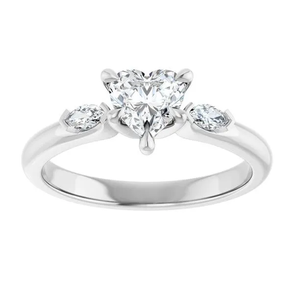 Claw-Prong Three-Stone Engagement Ring Image 3 JF Jones Jewelers Rochester, NY