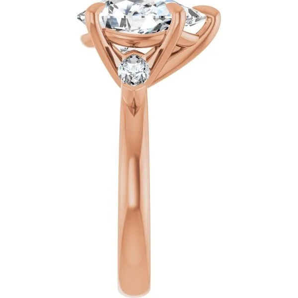 Claw-Prong Three-Stone Engagement Ring Image 4 J. West Jewelers Round Rock, TX