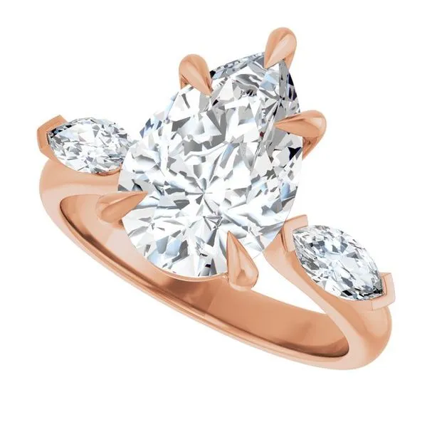 Claw-Prong Three-Stone Engagement Ring Image 5 J. West Jewelers Round Rock, TX