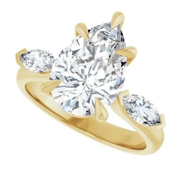 Claw-Prong Three-Stone Engagement Ring Image 5 JF Jones Jewelers Rochester, NY