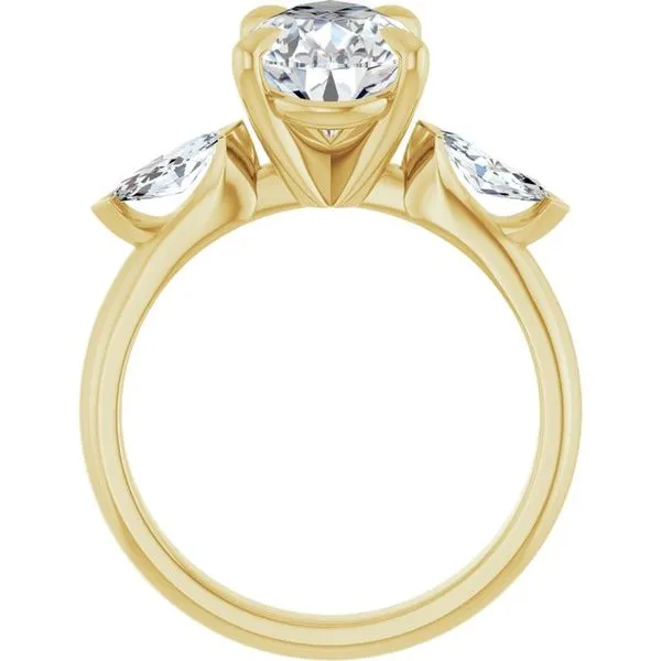 Claw-Prong Three-Stone Engagement Ring Image 2 J. Thomas Jewelers Rochester Hills, MI