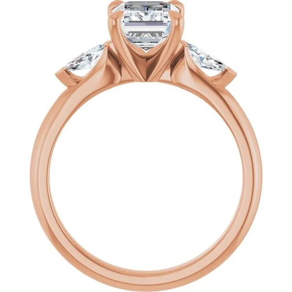 Claw-Prong Three-Stone Engagement Ring Image 2 Hudson Valley Goldsmith New Paltz, NY