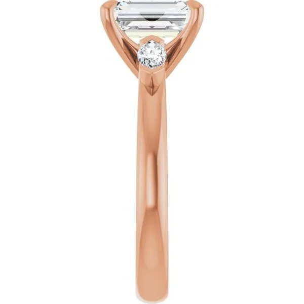 Claw-Prong Three-Stone Engagement Ring Image 4 J. Thomas Jewelers Rochester Hills, MI