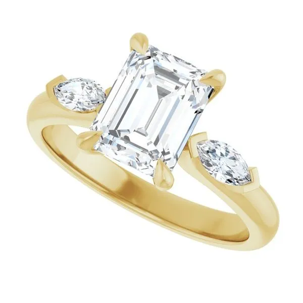 Claw-Prong Three-Stone Engagement Ring Image 5 Northwood Jewelers Northwood, OH